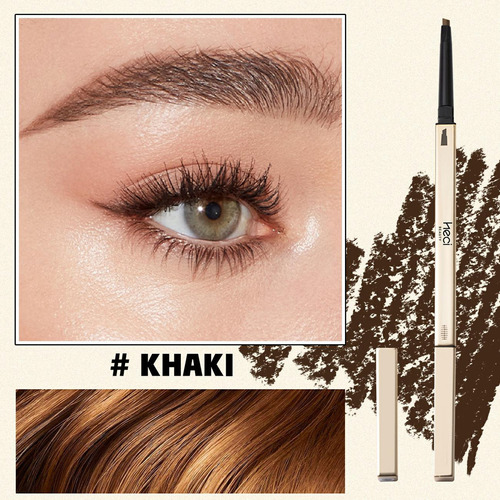 Lápiz De Cejas Triangular Con Cepillo De Cejas En Espiral