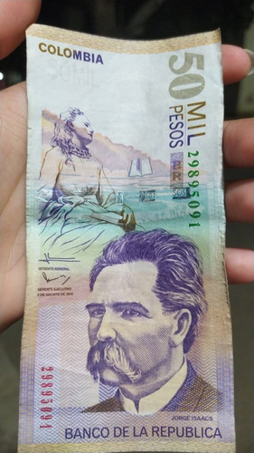 Billete Antiguo De 50 Mil Pesos 