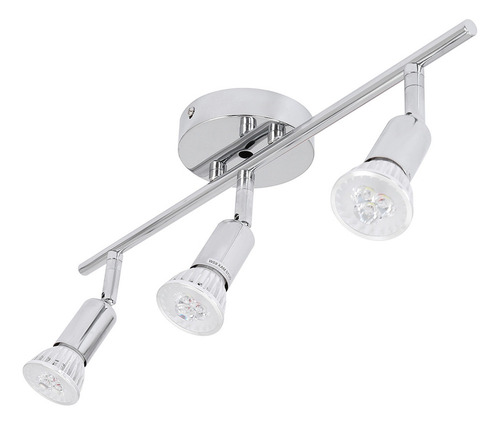 Refletor De Teto J 3 Light Chrome Steel Gu10 Spotbar Ow5j