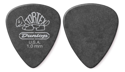 Palheta Tortex 1.0 Mm Jim Dunlop Pitch Black Standard