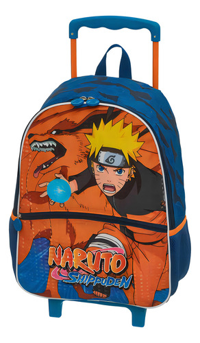 Mochila Rodinha Lancheira Estojo Naruto Shippuden Kurama