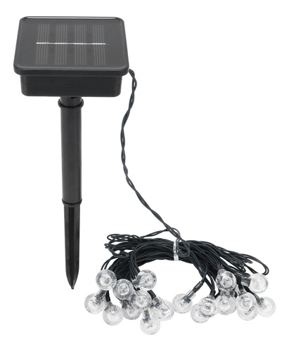 Cadena De 20 Luces Led Solares, 8 Modos, Patio Exterior