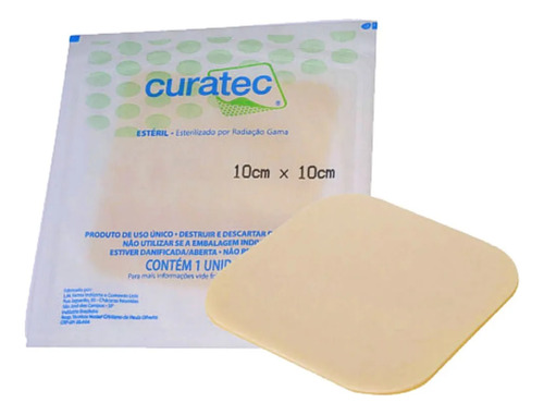 Curativo Hidrocoloide Plus Extra Fino 10cm X 10cm - Curatec