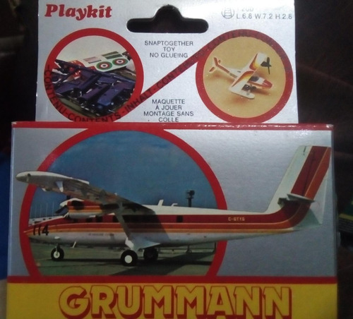 Juguete Playkit Minimaqueta Avion Grummann Made In Italy