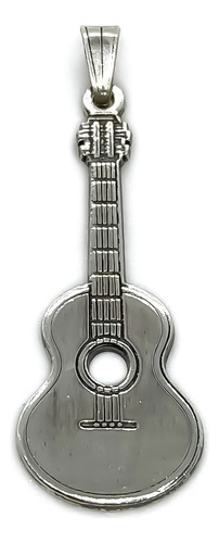 Dije Guitarra Criolla Música Músico Plata 925 3 Cm