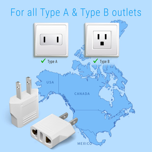 Adaptador De Enchufe Unidapt Us Usa Ue, Europa Y América