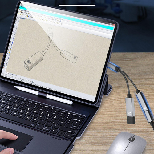 Adaptador Usb C Otg Convertidor De Cable De Carga 2 En 1