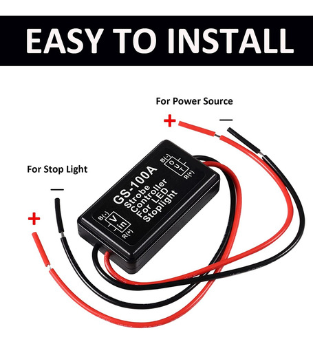 Dz Módulo Intermitente De Luz De Freno Gs-100a, 12-24 V,