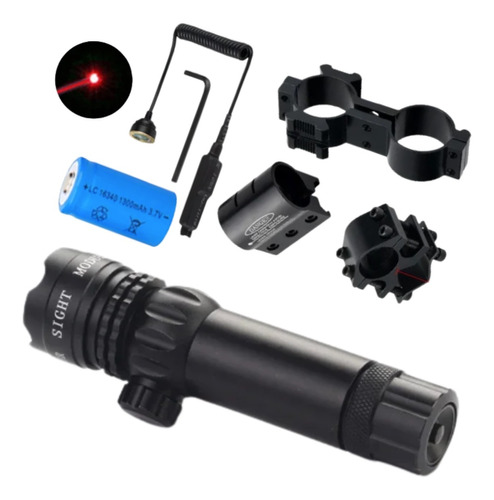 Mira Laser Rojo Riel 20mm Anilleta Gotcha Airsoft Xtreme