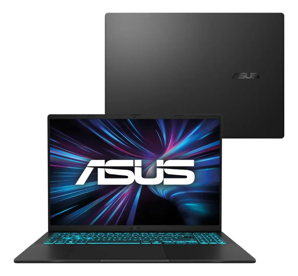 Notebook ASUS Gamer V16 RP213 RTX 5050 Core 5 8GB RAM 512GB SSD Linux 16" LCD LED FHD 144Hz nível IPS