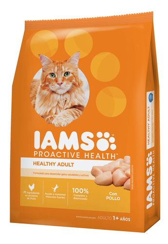 Alimento Iams Proactive Health Healthy Adult para gato adulto sabor pollo en bolsa de 15 kg