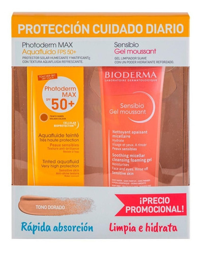 Kit Bioderma Photoderm Aquafluido Dorado+ Regalo