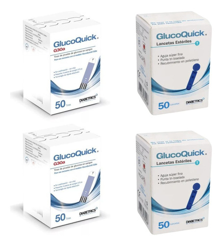 Tirillas Glucoquick 100 Unidades + 100 Lancetas + Envío