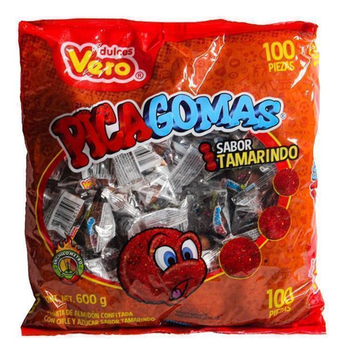 Pica Goma Tamarindo De 100 Pz