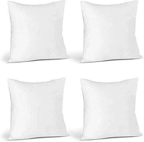 4 Paquete De 18 X 18 Premium Insertos De Almohada Embut...