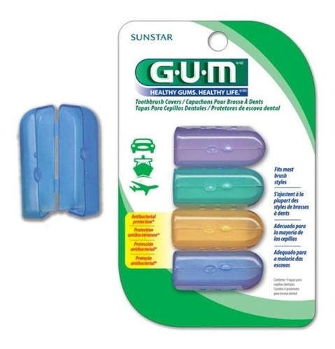Gum Tapas Protectoras Para Cepillo Dental X 4