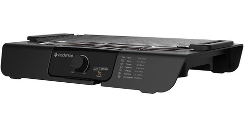 Churrasqueira Elétrica Cadence Grill Menu 1800w Grl810 Preto