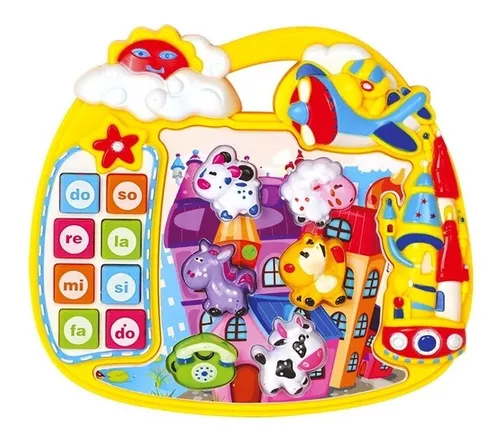 Teclado Piano Musical Infantil Baby Fazendinha Iaiao C/ Luz