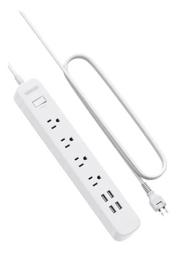 Regletas Enchufes de Pared con 3 Tomas y 2 USB, NTONPOWER