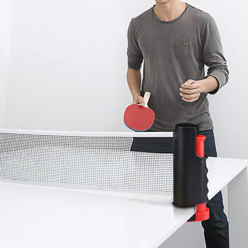 Fostoy - Red De Ping Pong, Red De Ping Pong, Ajustable, Retráctil, Red De Repuesto, Soporte De Viaje Portátil, Longitud Ajustable 170 (máx.) X 14,5 Cm (rojo)