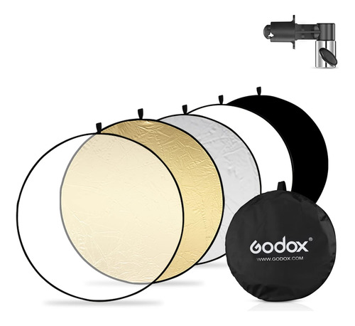 Godox Reflector Difusor, 5 En 1, Portátil, Plegable, Redondo