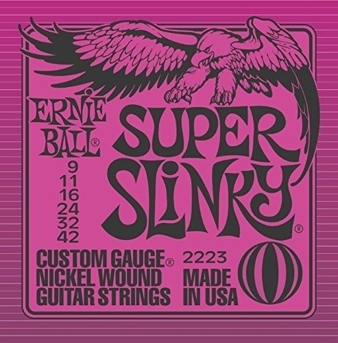 Imagem 1 de 1 de Ernie Ball Super Slinky Nickel Wound 009 - 042 P/ Guitarra