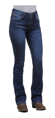 Calça Jeans Feminina Azul Com Elastano Wrangler 33349