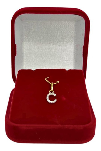 Pingente Inicial Do Nome Letra C Em Ouro 18k Com Zircônias
