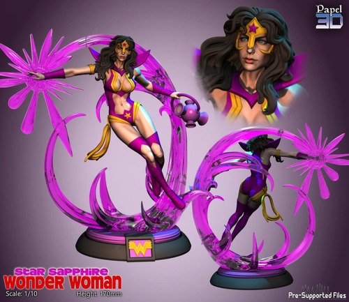 Archivo Stl Impresión 3d - Wonder Woman Star Sapphire