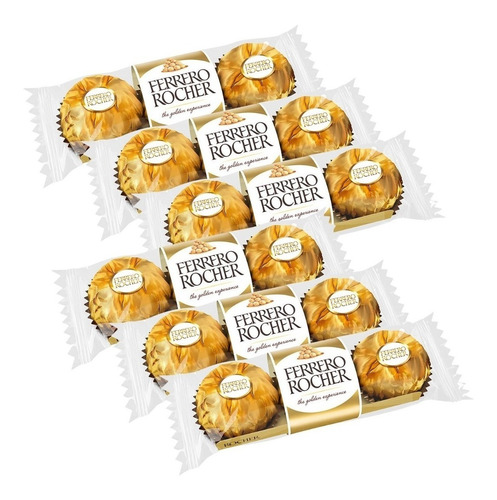 Bombón Ferrero Rocher Estuche 3 Unidades Pack X6