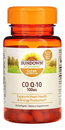 Coenzima Q-10 100mg Sundown Co Q-10 - 40 Softgels Sabor Sem Sabor