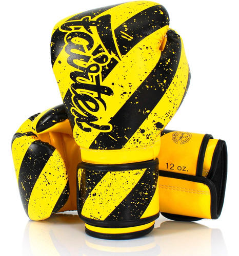 Guantes De Boxeo Fairtex 12 Oz Yellow Grunge Art