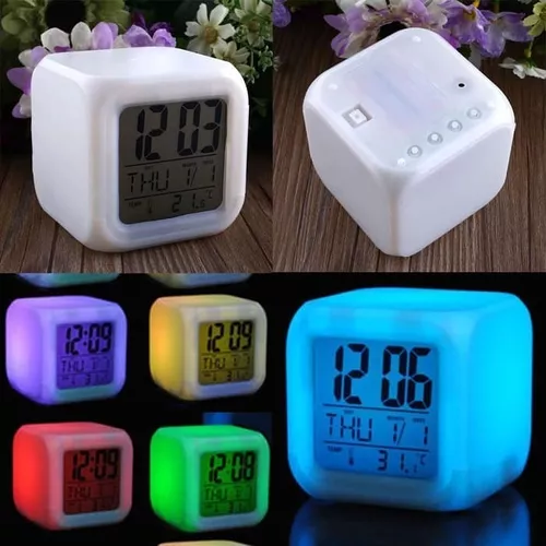 Reloj Despertador Digital Forma de Cubo Personalizable - Emotions