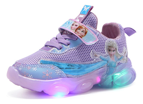 Zapatillas Princesa Elsa Zapatos Luminosos Led Sparklypink