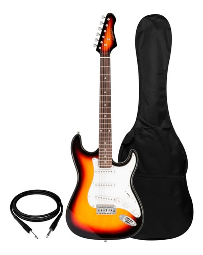 Imagen 1 de 10 de Guitarra Electrica Stratocaster Parquer Con Funda Y Palanca