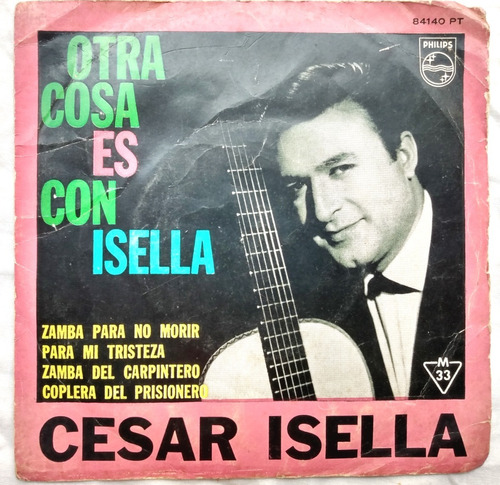  Otra Cosa Es Con César Isella Disco Vinilo Simple Ep C/tapa