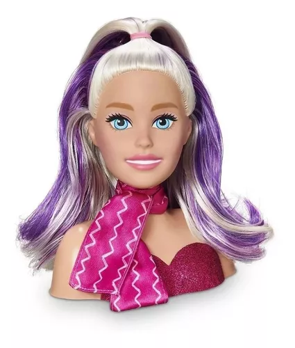 Barbie Busto Com Maquiagem E Acessórios Para Fazer Penteado