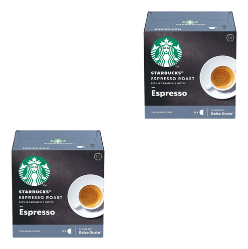 Kit 2 Caixas Starbucks Dark Roast Nescafé Dolce Gusto 66g