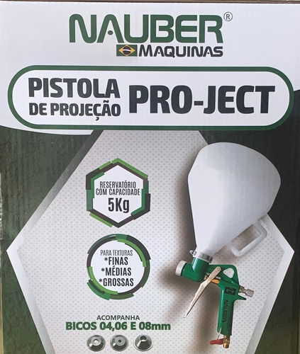 Pistola Para Projeção De Texturas Nauber Pro-ject + 3 Bicos