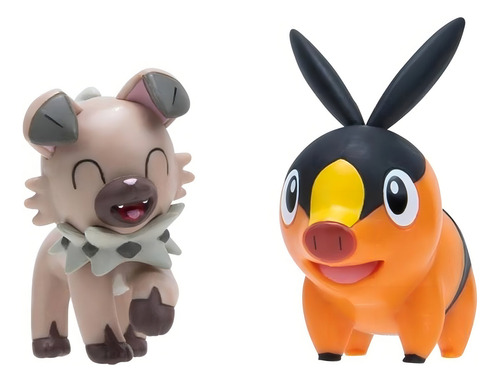 Figuras Pokemon Tepig + Rockruff - Pokemon Battle Ready