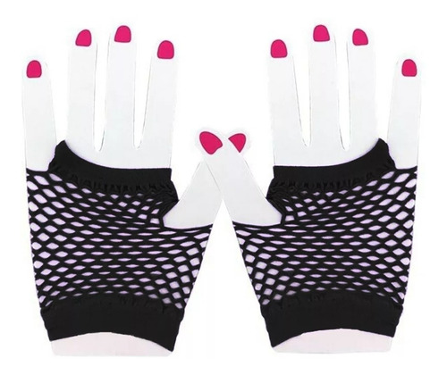 Imagen 4 de 6 de Accesorios Disfraz Harley Quinn Medias Malla + Guantes