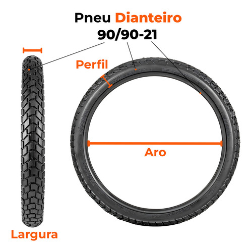 Pneu Dianteiro Cagiva Elephant 750 90-90-21 T&c Technic