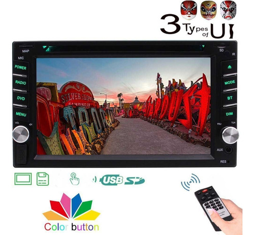 6.2 Doble 2din Eincar Vehiculo Reproductor Dvd Fm Am Auto