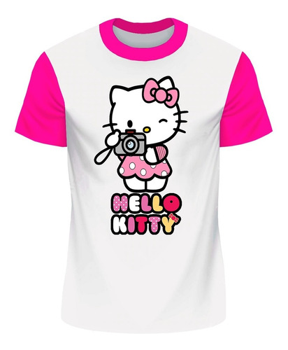 Franela Niñas Y Adultos  Hello Kitty Cotillón Cumpleaños