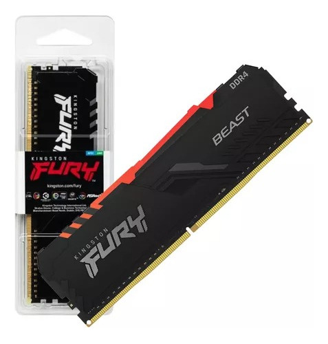 Memoria Ram Kingston Fury Beast Rgb 16gb 3200 Mhz Ddr4 Gamer