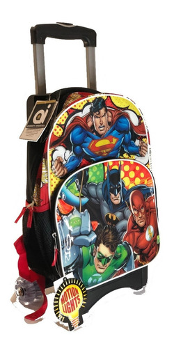 Superman Mochila Mod 00016 Prende Luces Color Rojo