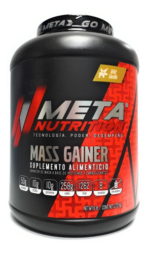 Mass Gainer 6 Lbs Meta Nutrition Varios Sabores Envío Full