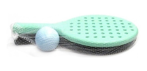 Juego Paletas Plastico Tipo Paddle Con Pelota Y Bolsa De Red