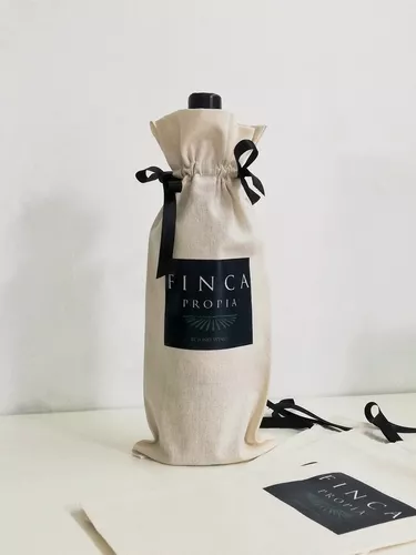 Bolsa de algodón para vino personalizada