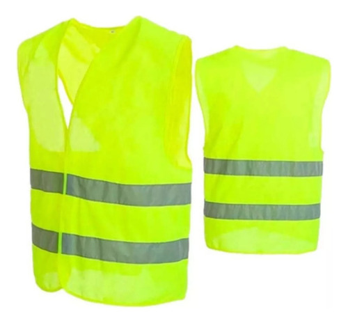 Kit De Seguridad Vehicular Chaleco Vial Con Bandas Reflectivas Amarillo Fluorescente Más Funda Cobertor Con Abrojo Para Matafuego De Automovil Balon 1 Kg Apto Para Vtv Facil Instalación